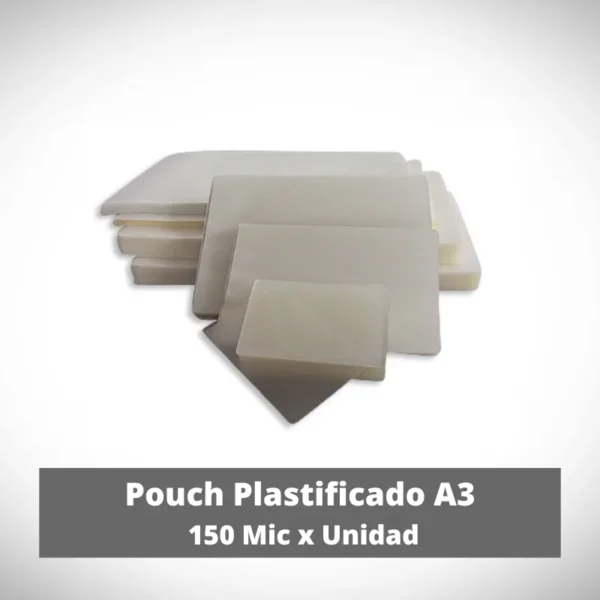 Pouch Plastificado A3 150 Mic X Unidad Ecotintas