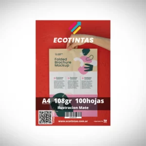 Papel Fotografico A4 Mate 108g/m² 100 Hojas