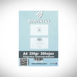 Papel Fotografico A4 Brillante Texturado 250g/m² 20 Hojas