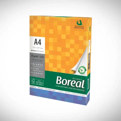 Resma Boreal A4 75g/m² 500 Hojas