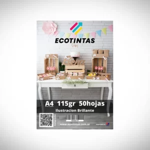 Papel Fotografico A4 Brillo 115g/m² 50 Hojas