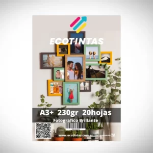 Papel Fotografico A3+ Brillante 230g/m² 20 Hojas