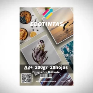 Papel Fotografico A3+ Brillante 200g/m² 20 Hojas