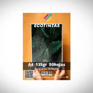 PAPEL Fotografico A4 Brillante 135g/m² 50 Hojas