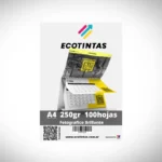 Papel Fotografico A4 Brillante 250g/m² 100 Hojas