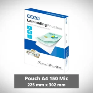 Pouch Plast. 225 X 302 A4 150 Mic paq x 50 un