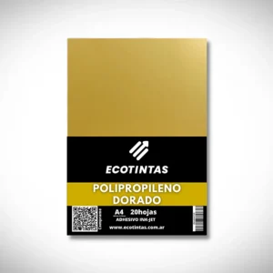 Papel Polipropileno A4 Adhesivo Dorado 20 Hojas