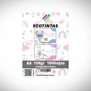 Papel Fotografico A4 Mate 150g/m² 100 Hojas