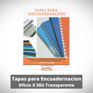Tapas Para Encuadernar PP Oficio Traslucida X 50
