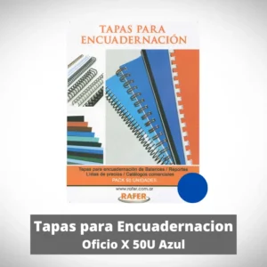 Tapas Para Encuadernar PP Oficio Azul X 50