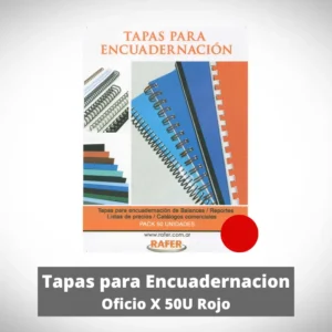Tapas Para Encuadernar PP Oficio Rojo X 50
