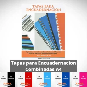Tapas Para Encuadernacion Combinadas x 50 A4