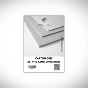 Carton Gris Para Encuadernar A5 20 unidades 1,5MM
