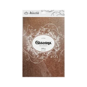 Gliterina A4 230g/m² 20 Hojas Dorado Nocturno