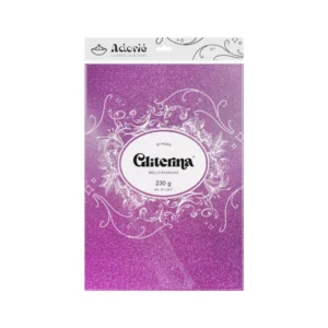 Gliterina A4 230g/m² 20 Hojas Lavanda fino