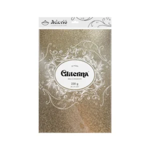 Gliterina A4 230g/m² 20 Hojas Oro Beige