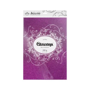 Gliterina A4 230g/m² 20 Hojas Púrpura fino