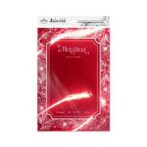 Metalina A4 230g/m² 10 Hojas Rojo Navidad