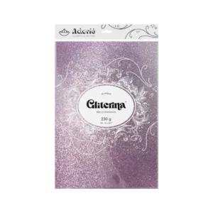 Gliterina A4 230g/m² 20 Hojas Rosa Flamenco