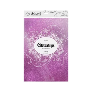 Gliterina A4 230g/m² 20 Hojas Rosa Perla