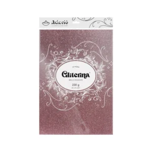 Gliterina A4 230g/m² 20 Hojas Rosa Viejo