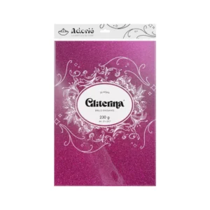 Gliterina A4 230g/m² 20 Hojas Uva fino