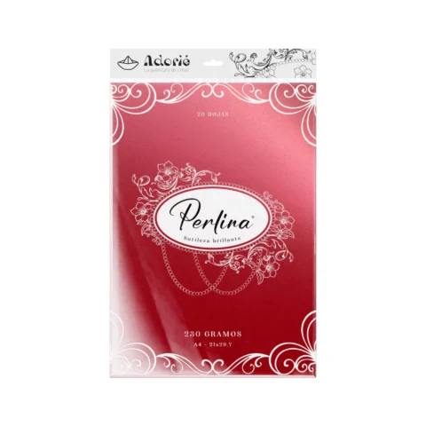 Perlina A4 230g 20hjs Rojo
