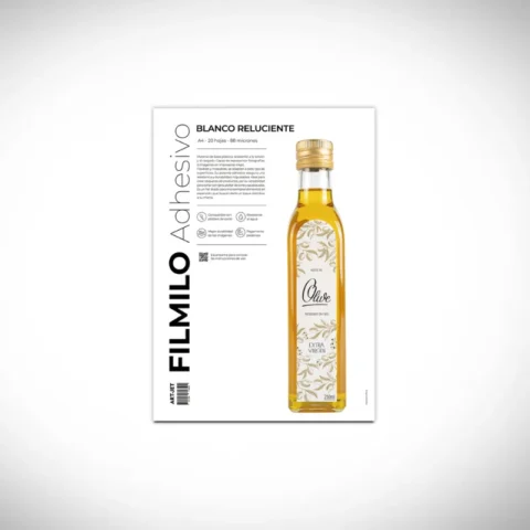 Filmilo Adhesivo Blanco Reluciente A4 20hjs