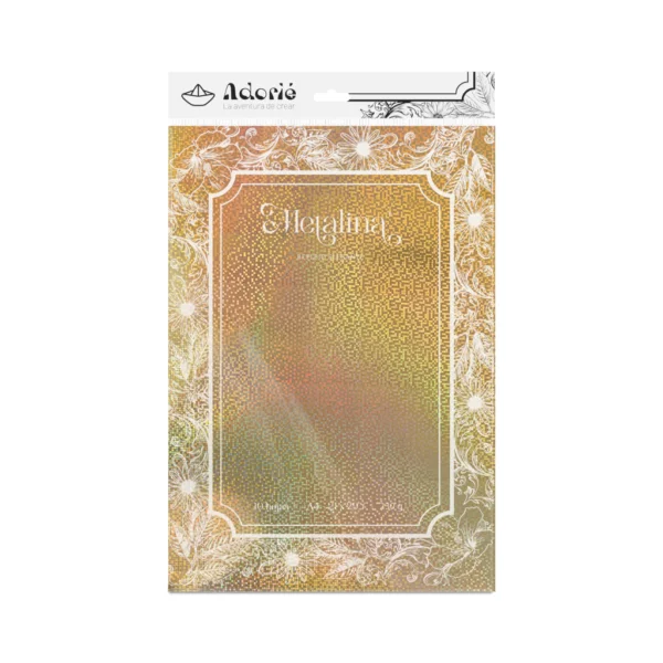 Metalina A4 230g/m² 10 Hojas Confeti Dorado