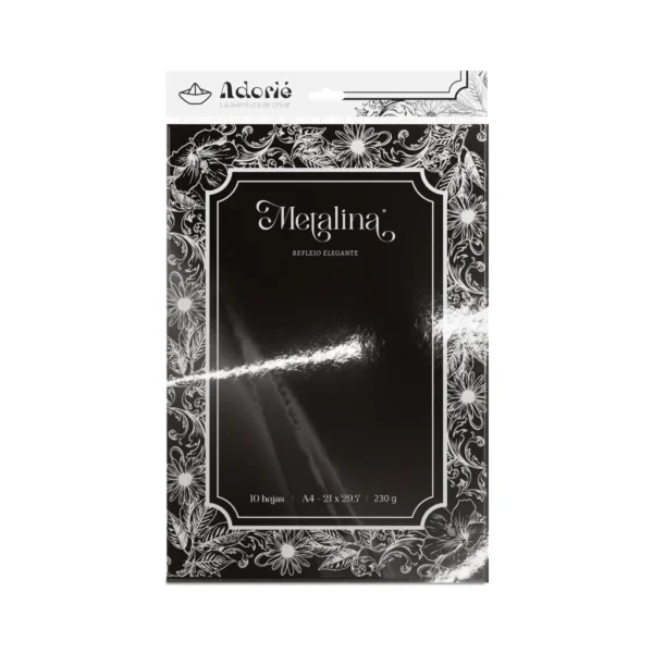 Metalina A4 230g/m² 10 Hojas Negro