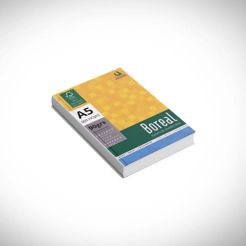 Resma Boreal A5 90g/m² 500 Hojas