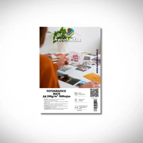 Papel Fotografico A4 Mate 200g/m² 100 Hojas