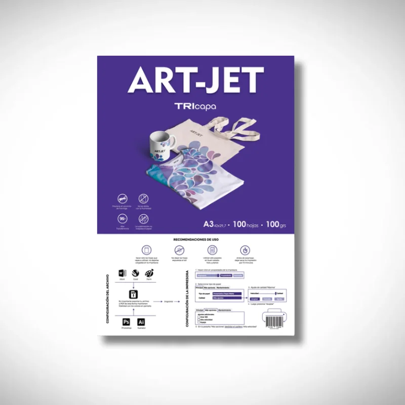 Papel de Sublimar Art-Jet Tricapa A3 100hjs